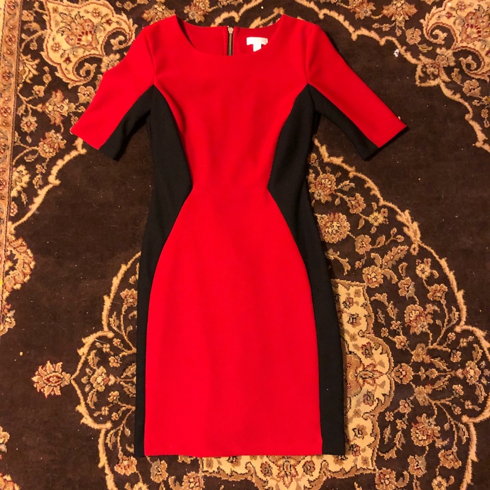 Red and black dress